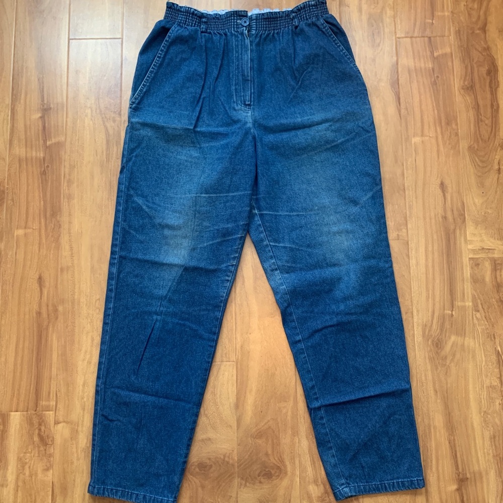 Vintage 80s ‘Jantzen’ Paper Bag High Rise Soft Denim Pants, size L/XL